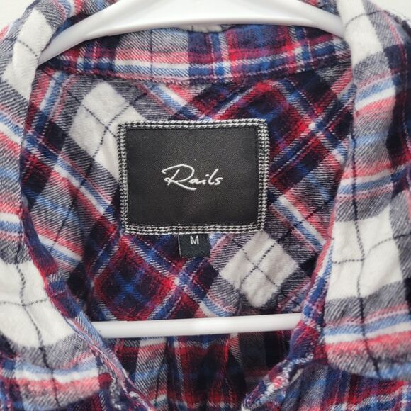 Rails Womens Button Up Shirt Size Medium Hunter Plaid - Picture 4 of 6